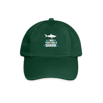 I was fighting a shark Funny Injury Joke sarcasm - Baseball Cap - bottle green - Front