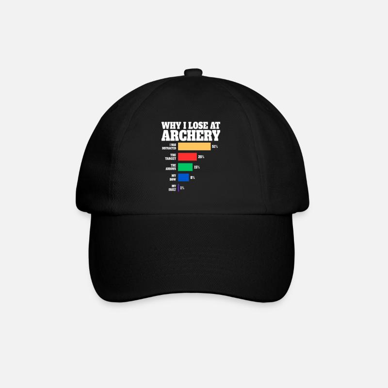 Bogenschießen Bogenschießen Humor Bogenschießen - Baseballkappe - Schwarz/Schwarz