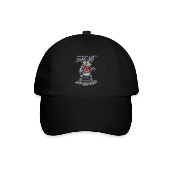 Hippopotame fou au bord de la folie style bande dessinée - Casquette classique - noir/noir - Devant