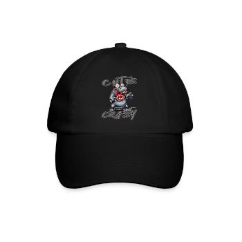 Motif drôle de bande dessinée hippopotame mignon mais fou - Casquette classique - noir/noir - Devant