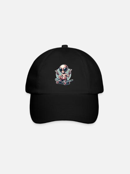 Alien Skateboard Skater Skate - Casquette classique - noir/noir