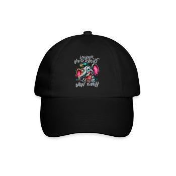 Mieux vaut être fou que l’un d’entre vous – éléphant - Casquette classique - noir/noir - Devant