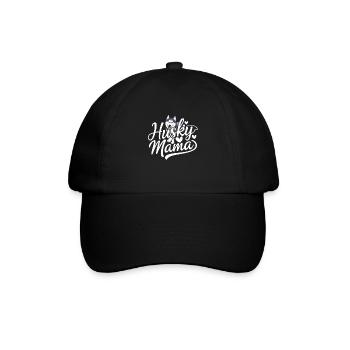 Husky Mama - Liebevoller Begleiter Für Husky - Baseballkappe - Schwarz/Schwarz - Vorne
