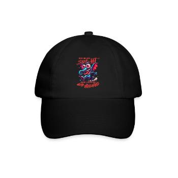 Wenn ihr mich sucht, ich bin am Rande des Wahnsinn - Baseballkappe - Schwarz/Schwarz - Vorne