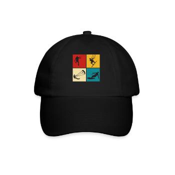 Kitesurfer Kiteboard Kitesurfing Kitesurf - Baseball Cap - black/black - Front