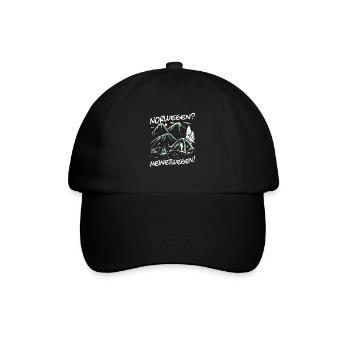 Norway Camping Scandinavia North Cape - Baseball Cap - black/black - Front