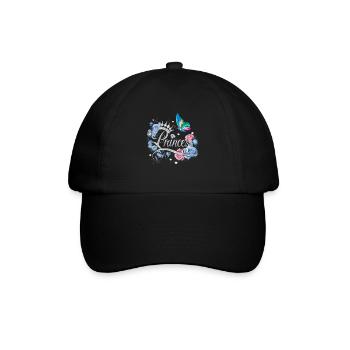 Des fleurs et des papillons pour les princesses – - Casquette classique - noir/noir - Devant