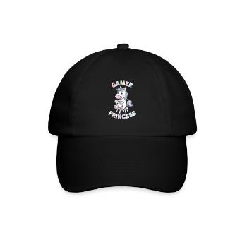 Gaming Unicorn Gamer Princess Fun - Baseball Cap - black/black - Front