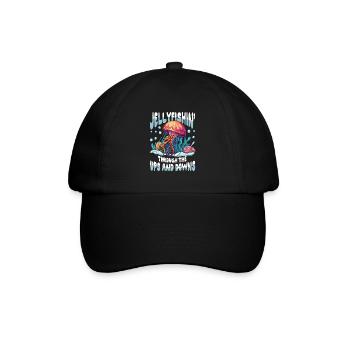 Jellyfishin' Through The Ups and Downs - Baseballkappe - Schwarz/Schwarz - Vorne