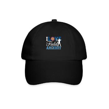 I Love Field Archery Silhouette Target - Baseball Cap - black/black - Front