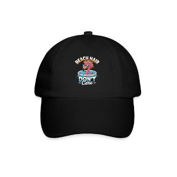 Beach Hair Don't Care Flamingo Summer - Baseball Cap - black/black - Front