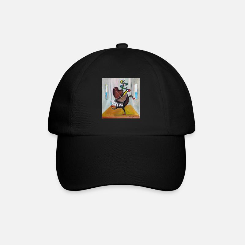 Tanz des Klaviers - Baseballkappe - Schwarz/Schwarz