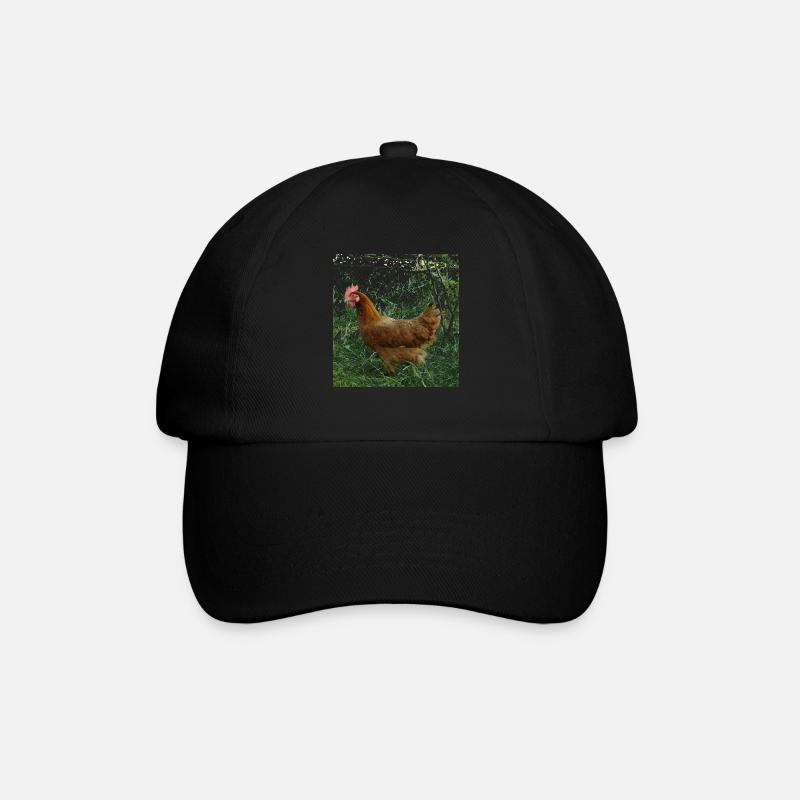 chicken - Baseball Cap - black/black