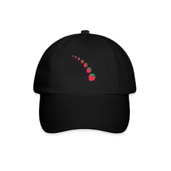 Strawberry Rainbow - Baseballkappe - Schwarz/Schwarz - Vorne