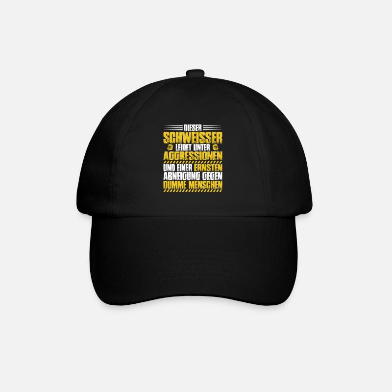 Schweißer Schweißen Schweißerei Geschenk - Baseballkappe - Schwarz/Schwarz