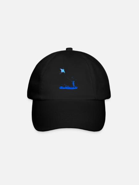 Rochen Unterwasser Drachenfliegen Taucher Geschenk - Baseballkappe - Schwarz/Schwarz