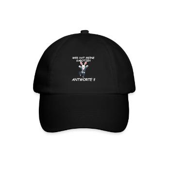 Böser Hase Karate Kung Fu Kampfsport Damen Herren - Baseballkappe - Schwarz/Schwarz - Vorne