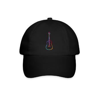 Dégradé de couleur Guitare acoustique - Casquette classique - noir/noir - Devant