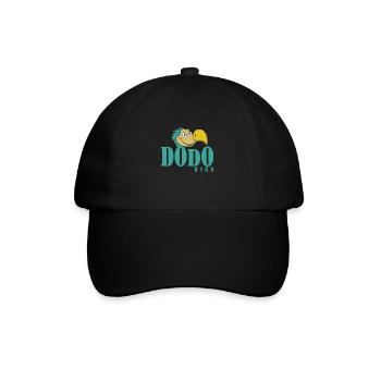 Dodo font with dodo head - Baseball Cap - black/black - Front