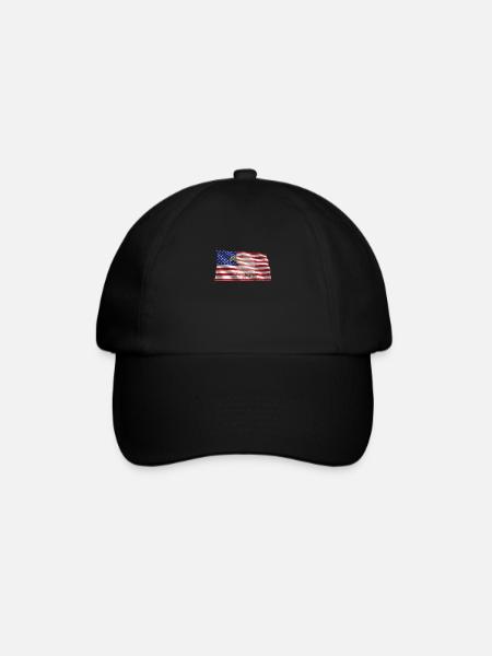 Amerika - Baseballkappe - Schwarz/Schwarz