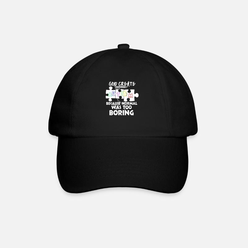 Autism Autism Autism Awareness Day Gift - Baseball Cap - black/black
