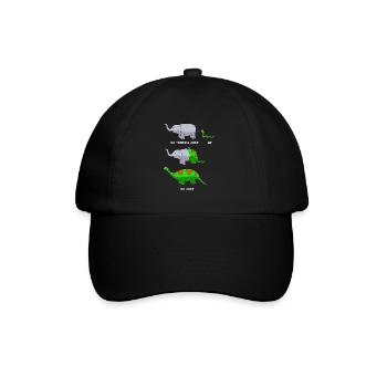 Elephant Being Eaten By A Snake - Baseball Cap - black/black - Front