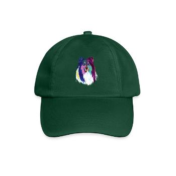 Collier de cheveux longs colorés chien - Casquette classique - vert bouteille - Devant