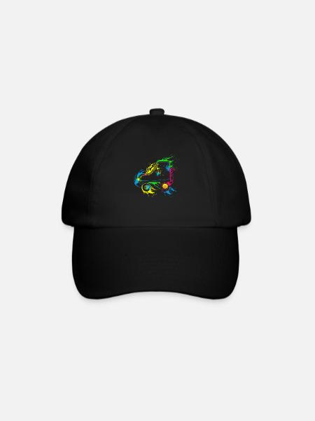 Colored Roller Skates - Baseball Cap - black/black