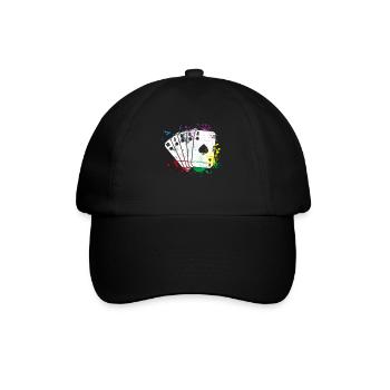 Jeu de cartes couleur - Casquette classique - noir/noir - Devant