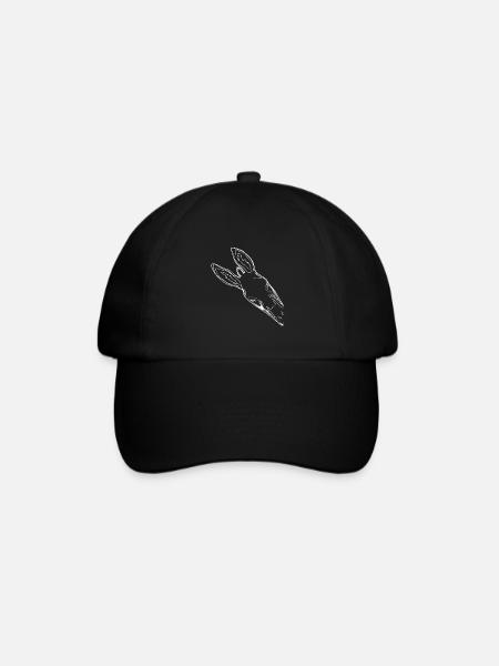 Curious Donkey - Baseball Cap - black/black