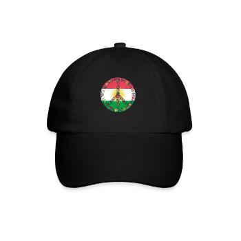 Kurdistan Heimat Kurdisch Kurde Geschenk - Baseballkappe - Schwarz/Schwarz - Vorne