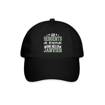 Sergent Militaire Armée Janvier Anniversaire - Casquette classique - noir/noir - Devant