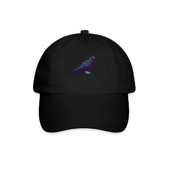 Splash Raven Bird Crow - Baseball Cap - black/black - Front