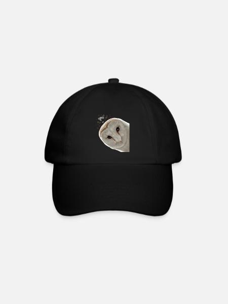 Vogel Eule - Baseballkappe - Schwarz/Schwarz
