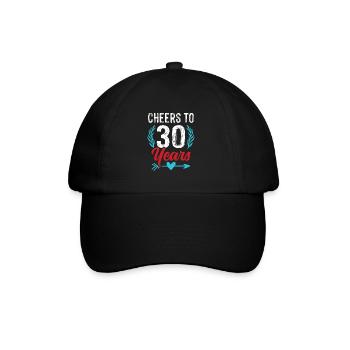 30 jahre birthday - Baseballkappe - Schwarz/Schwarz - Vorne