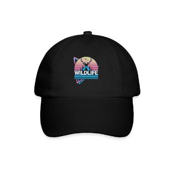 Wildlife Camping Reindeer Retro - Baseball Cap - black/black - Front