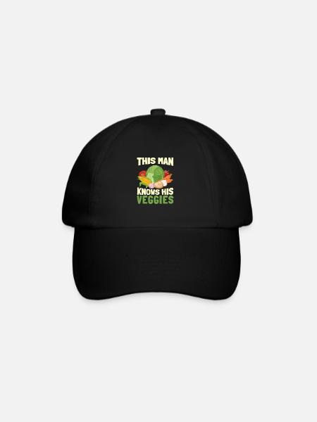 Vegan Veganer - Baseballkappe - Schwarz/Schwarz