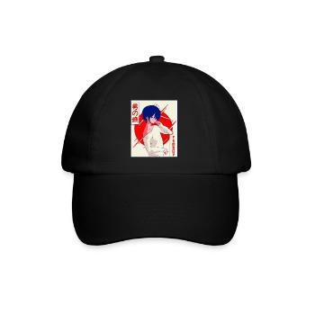 Femboy Anime Young Vaporwave Aesthetic Gift - Baseball Cap - black/black - Front