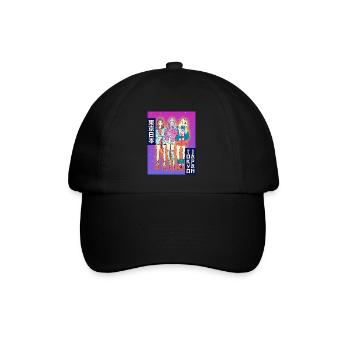 Anime Girl Tokyo Japan Japanese Aesthetic Gesc - Baseball Cap - black/black - Front