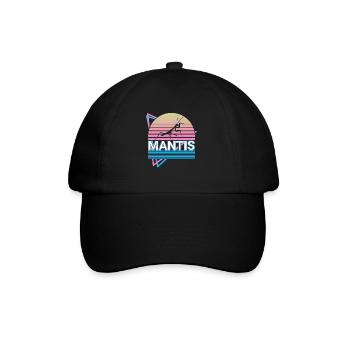 Gottesanbeterin Gottesanbeterin Retro Geschenk - Baseballkappe - Schwarz/Schwarz - Vorne