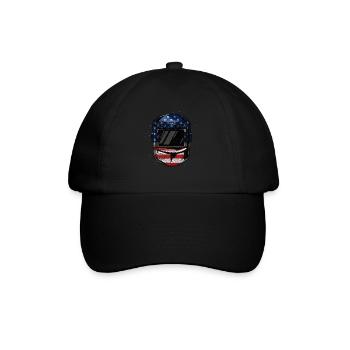 Lustige Schweißer Schweißen amerikanische Flagge G - Baseballkappe - Schwarz/Schwarz - Vorne