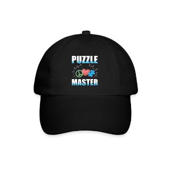Puzzle-Meister Puzzle-Stücke Liebhaber - Baseballkappe - Schwarz/Schwarz - Vorne