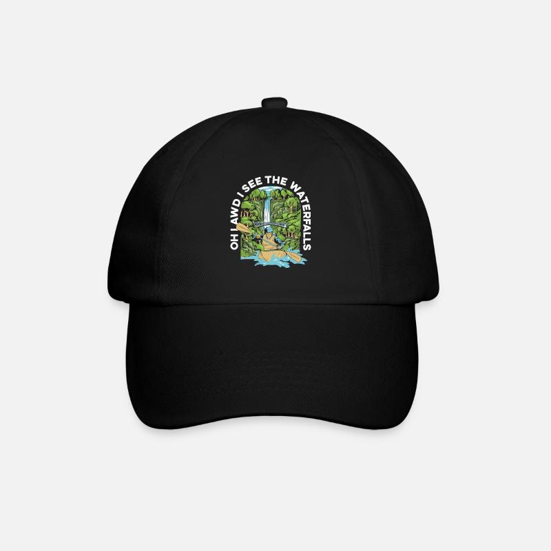Rafting Canoë Kayak d’eau vive - Casquette classique - noir/noir
