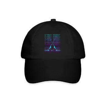 Street Hockey Player Retro - Baseball Cap - black/black - Front