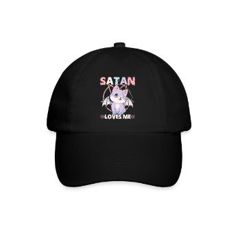 Drôle de culte Pastel Goth Cat Pentagram - Casquette classique - noir/noir - Devant