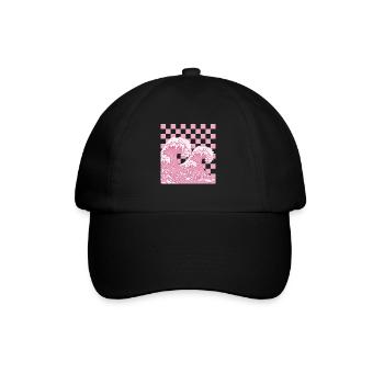 Dänische Pastell-Ästhetik Japanisch - Baseballkappe - Schwarz/Schwarz - Vorne