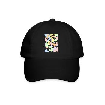 Pastel Danois Esthétique Rétro Pastel Motif - Casquette classique - noir/noir - Devant