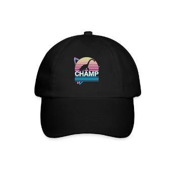 Champ Kryptide Kryptozoologie Retro - Baseballkappe - Schwarz/Schwarz - Vorne