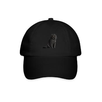 Chat sédentaire noir britannique à poil court - Casquette classique - noir/noir - Devant