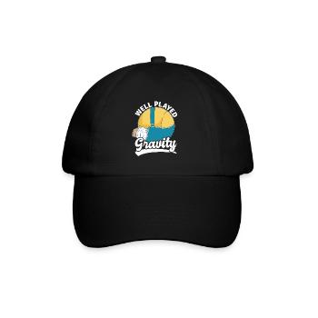 Gebrochener Arm Spruch - Fraktur Gipsarm - Baseballkappe - Schwarz/Schwarz - Vorne